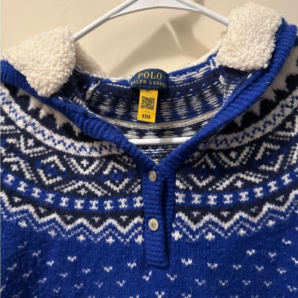 Ralph Lauren Fair Isle Cotton-Blend Hooded Sweater